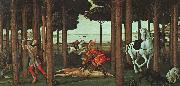 BOTTICELLI, Sandro The Story of Nastagio degli Onesti (second episode) gfhgf oil on canvas